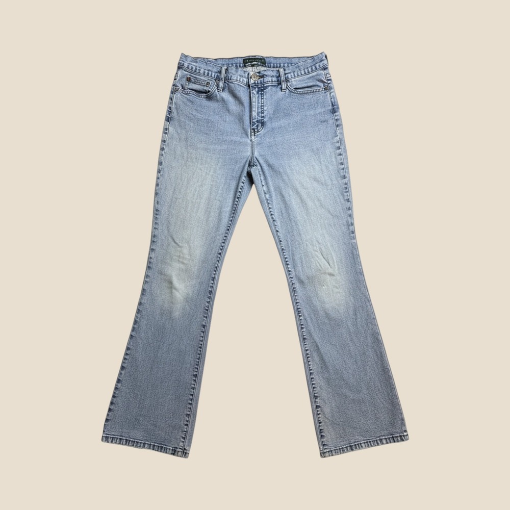 Lauren Ralph Lauren Jeans Womens 10 Bootcut Blue Light Wash Stretch LRL Denim